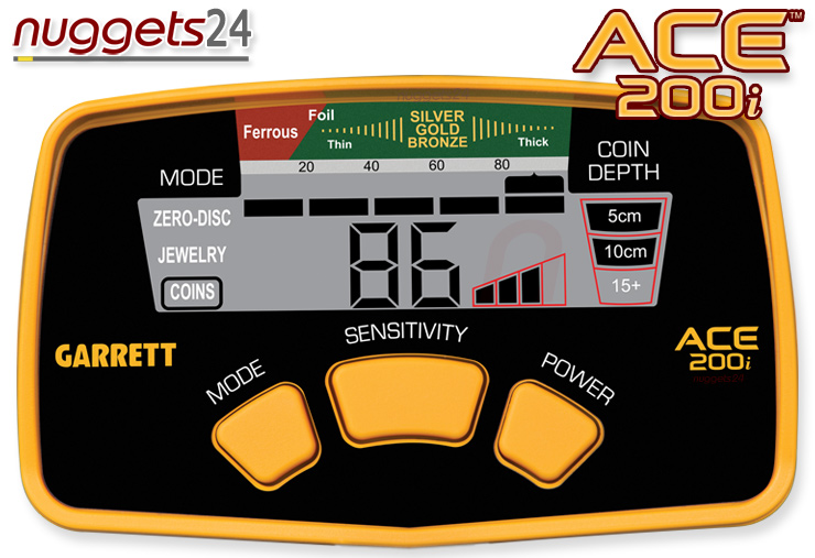GARRETT ACE 200 i bei nuggets24.de Display Online Shop immer lagernd und sofort lieferbar