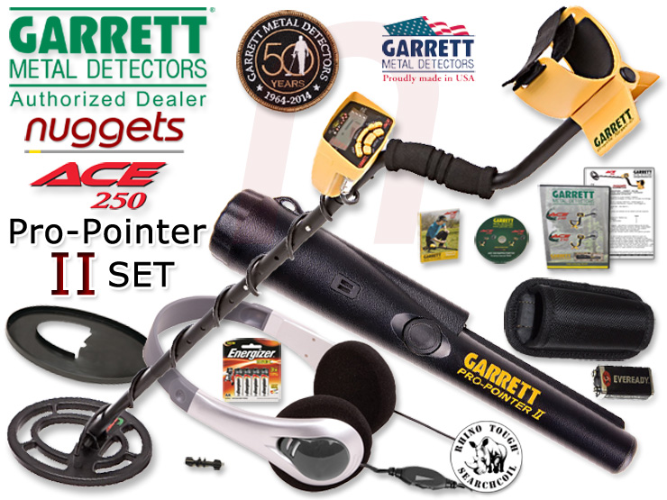 Garrett ACE 250 ProPointer II Pin Pointer Metalldetektor SET kauft man bei nuggets.at 