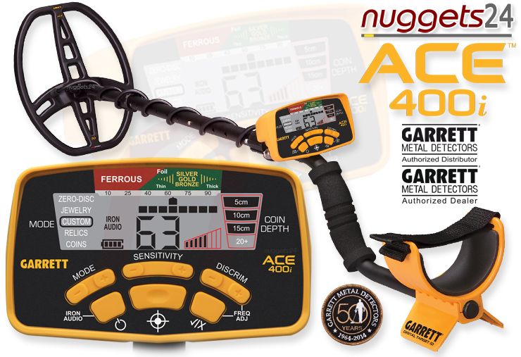 Garrett ACE 400i 400 ACE400i nuggets24 Metalldetektor Online Shop Metal Detector