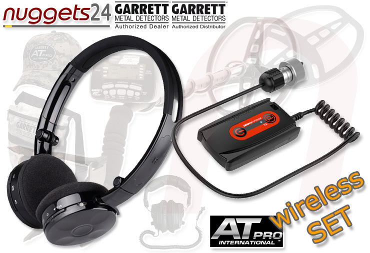 Garrett AT PRO + ATPRO-W wireless inklusive Funkkopfhörer Sonderpreis SET bei nuggets24 Metalldetektor Online Shop 