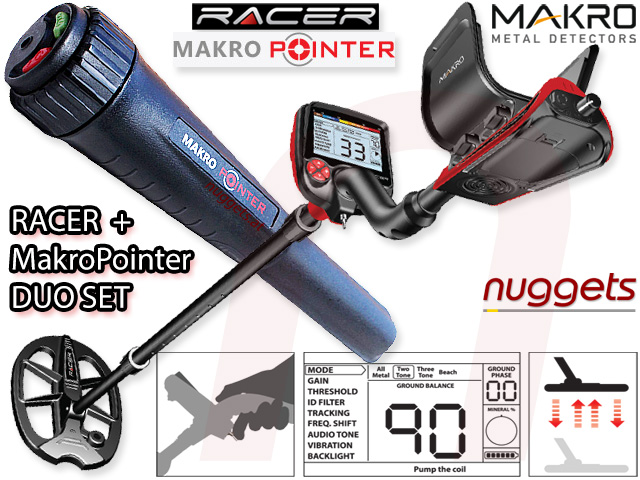 Makro Racer + Makro Pointer SET bei nuggets im Metalldetektor Online Shop