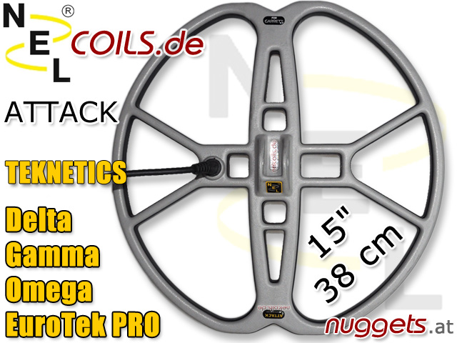 NEL AttackSuchspule Teknetics Delta Gamma Omega EuroTek Coil Coils Sonde Sonden www.nuggets.at 
