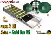 Keene A51 A 51 Sluice Gold Pan KIT Goldwaschrinne + Pfannen