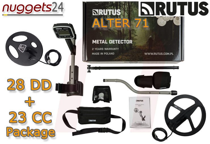 Detech CHRutus Alter 71 Multi Frequenzy Detector DUO COIL 2 Spulen Set Package nuggets24.comASER 14 kHz DUO COIL 2 Spulen Set Package nuggets24.com